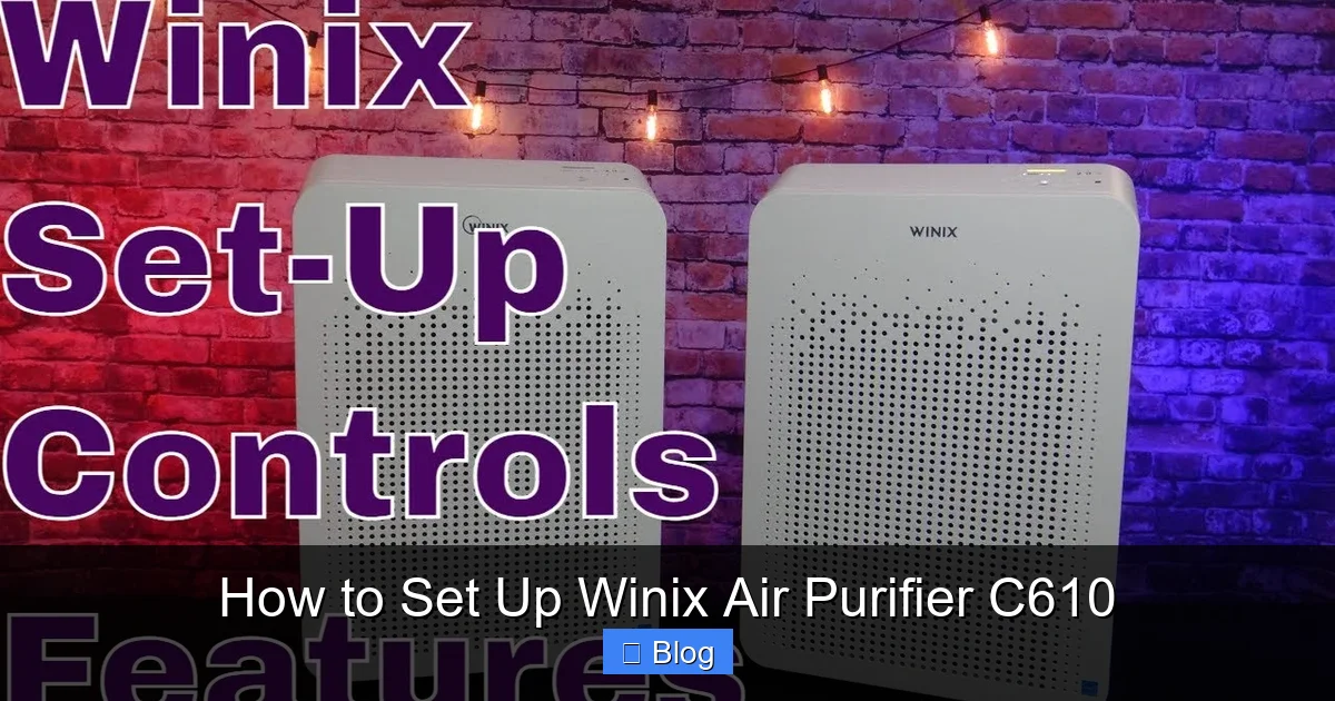 How to Set Up Winix Air Purifier C610