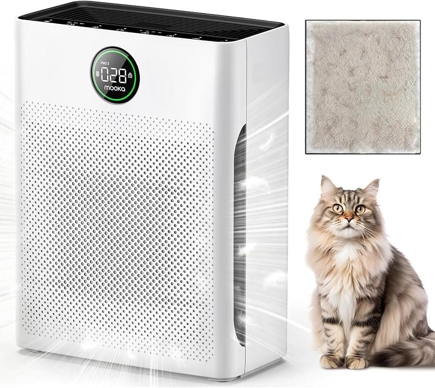 MOOKA PR1 HEPA Air Purifier for Large Rooms up to 2200 sq ft with PM2.